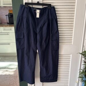 Women’s Navy Cargo Pants Barrel Shape - Pilcro from Anthropologie